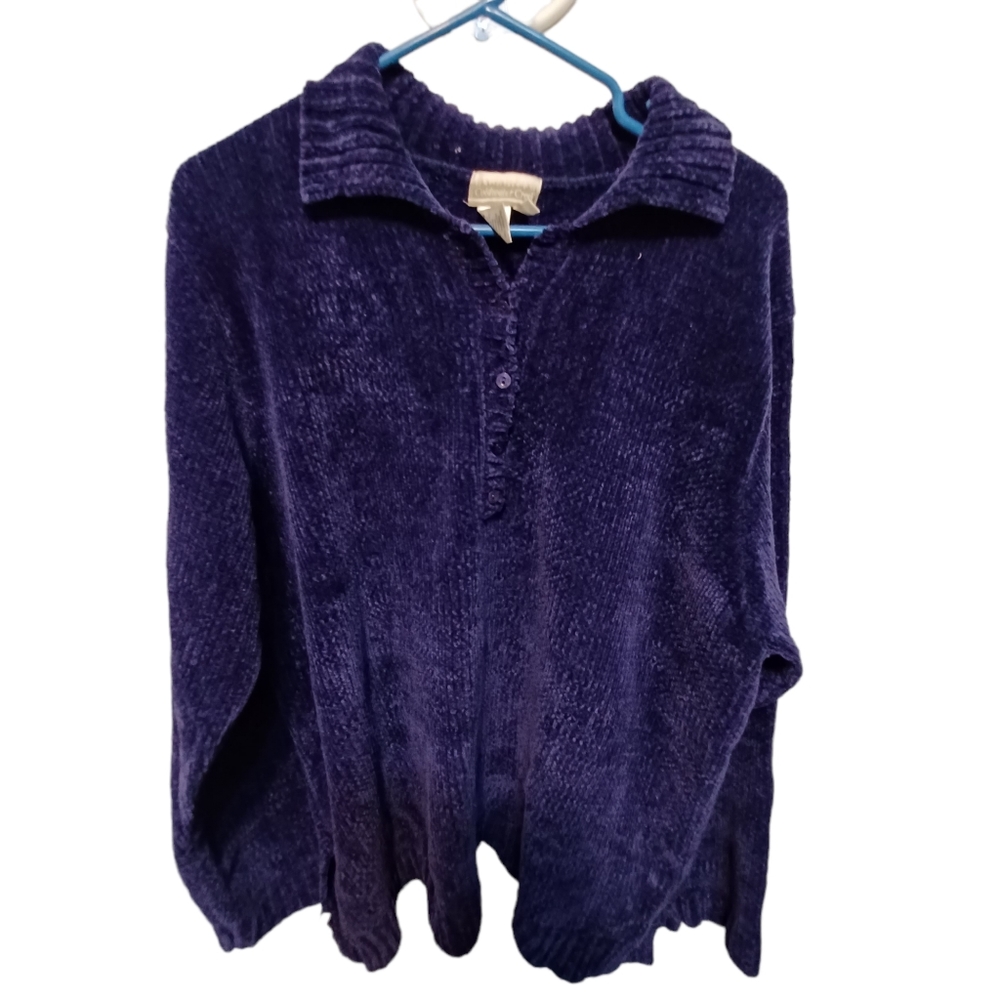 Coldwater creek size 2x  vneck button knit sweater